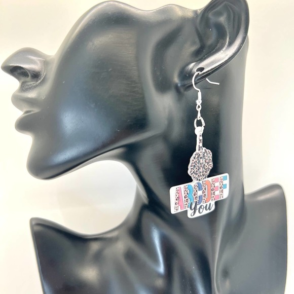 Angry ABC Earrings - Funny Earrings - Statement Earrings - Attitude Earrings - Picture 7 of 8